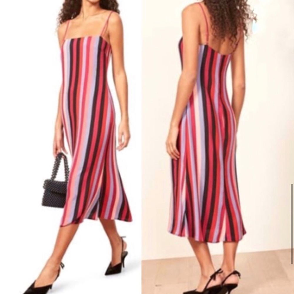 Reformation | Rosaly Isabel Striped Midi Dress 8 - Picture 3 of 8